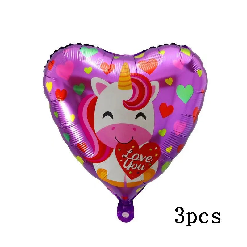 4D Unicorn Foil Balloons
