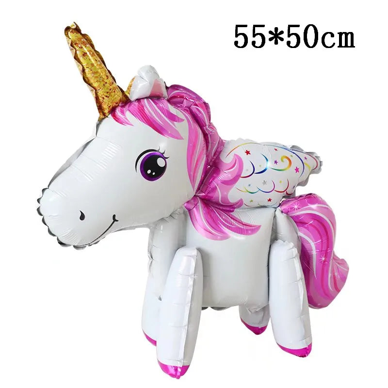 4D Unicorn Foil Balloons