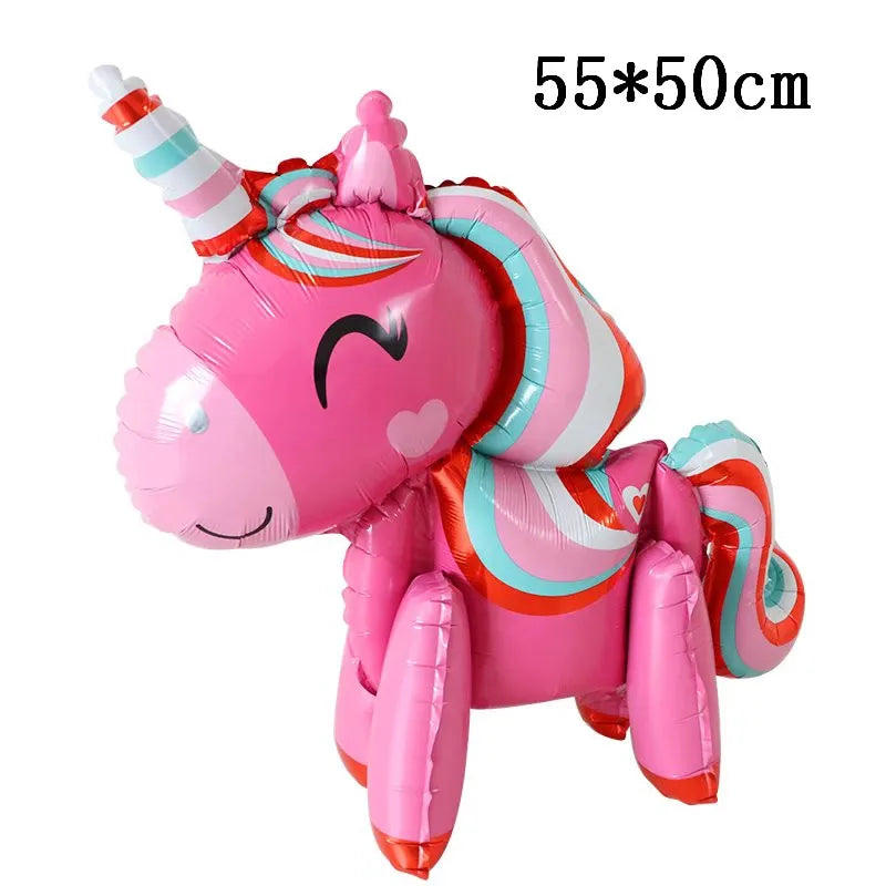 4D Unicorn Foil Balloons