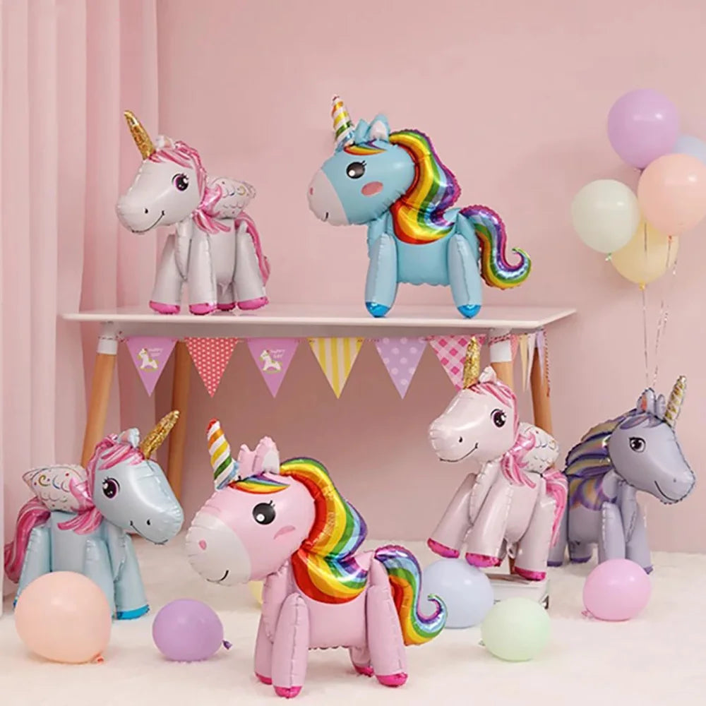 4D Unicorn Foil Balloons