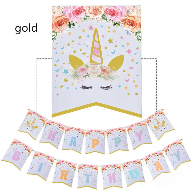 Unicorn Birthday Party Banner