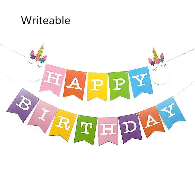 Unicorn Birthday Party Banner