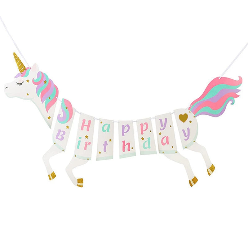 Unicorn Birthday Party Banner