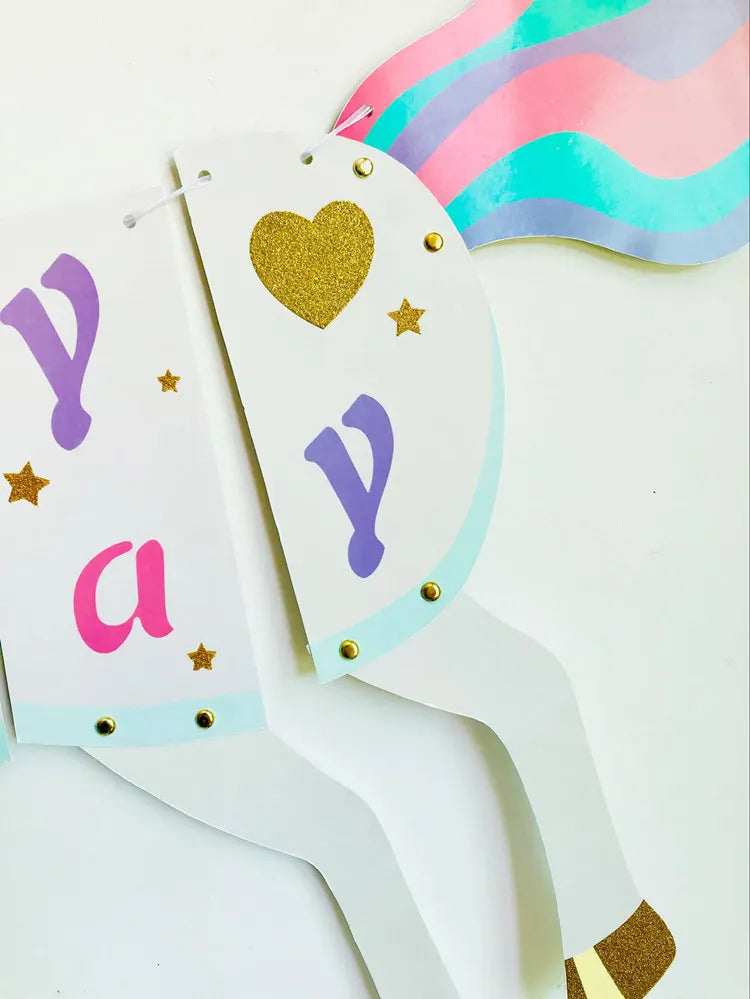 Unicorn Birthday Party Banner