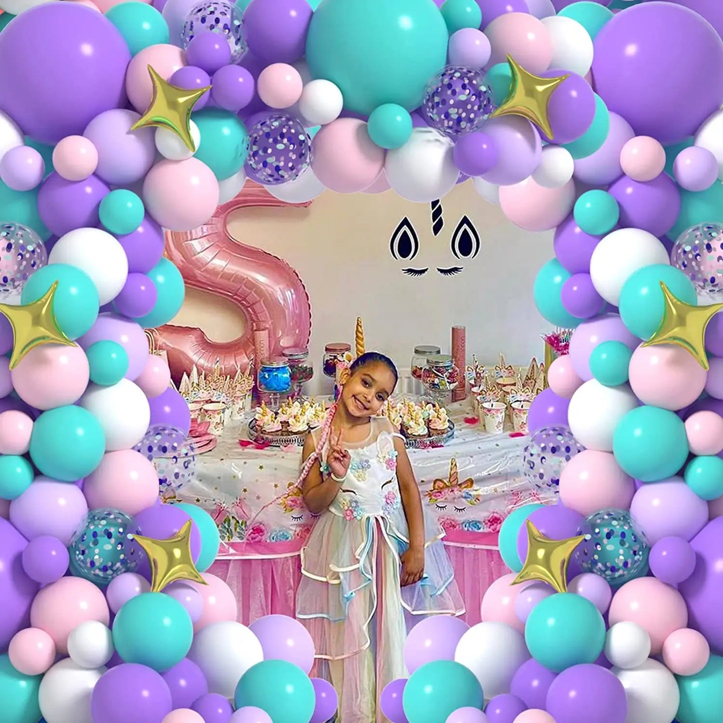 Unicorn Balloon Garland Arch Kit