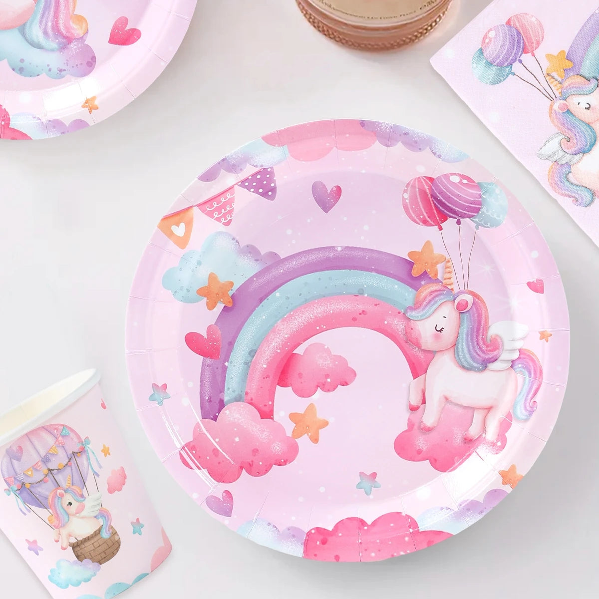 Unicorn Party Disposable Tableware Set