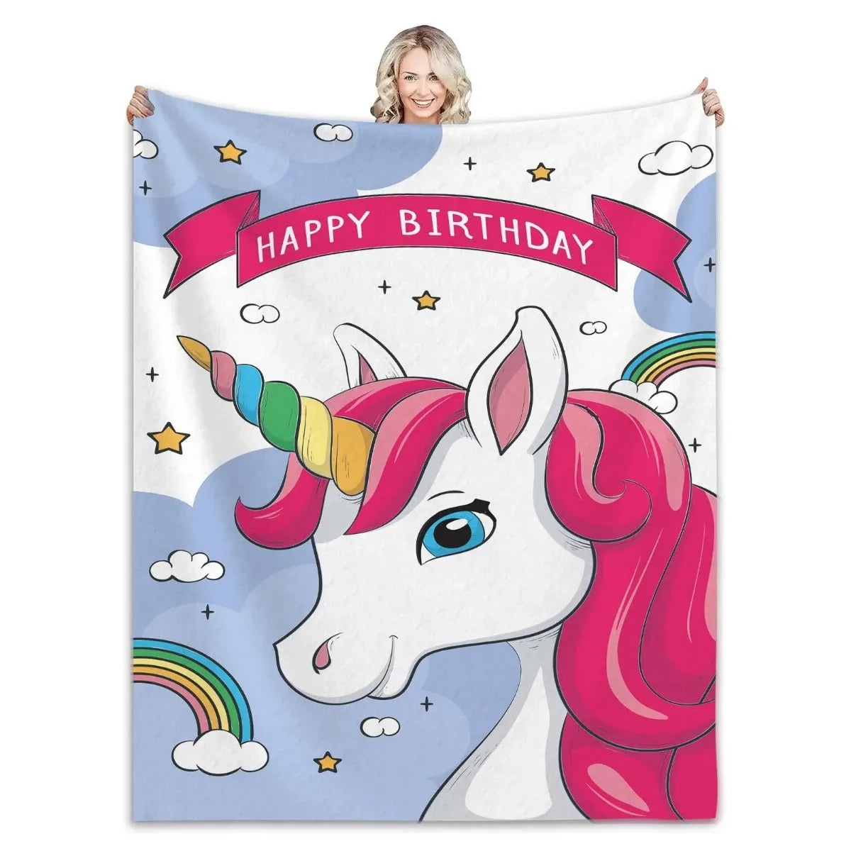 Soft Unicorn Flannel Blanket