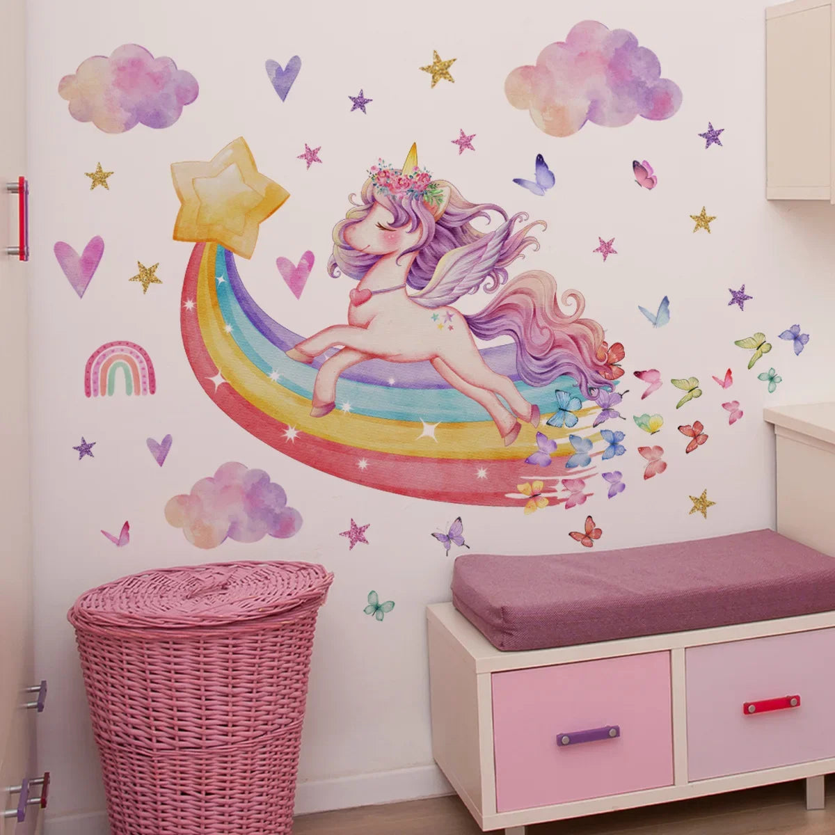 Rainbow Unicorn Wall Stickers