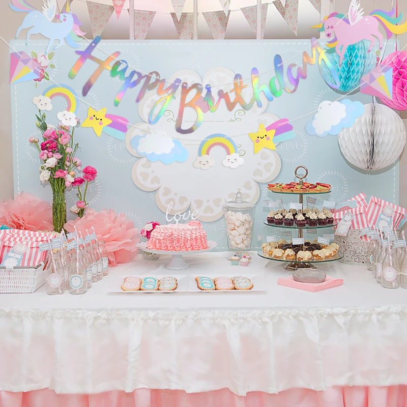 Unicorn Birthday Party Banner