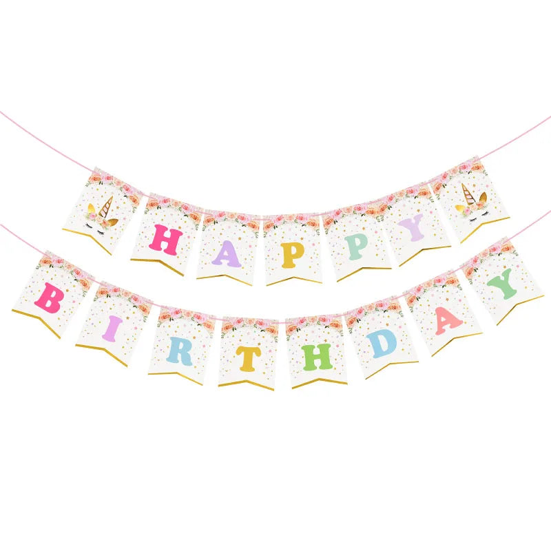 Unicorn Birthday Party Tableware Set