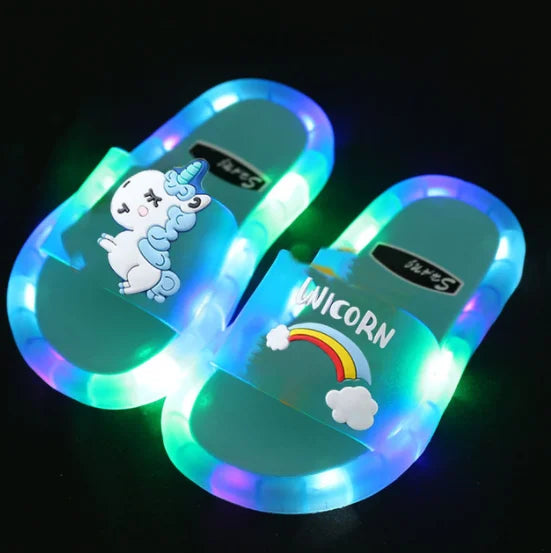 Cartoon Lighted Kids Slippers