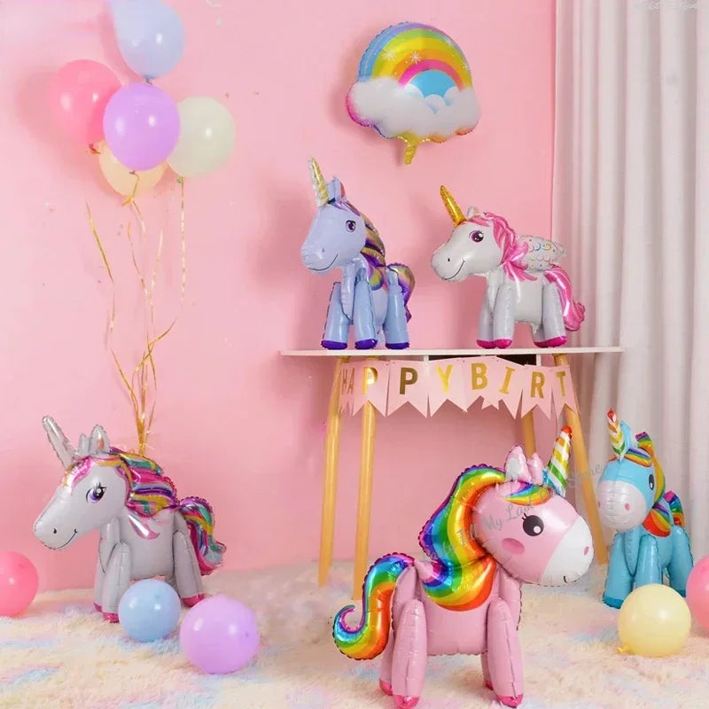 Unicorn Rainbow Number Balloons