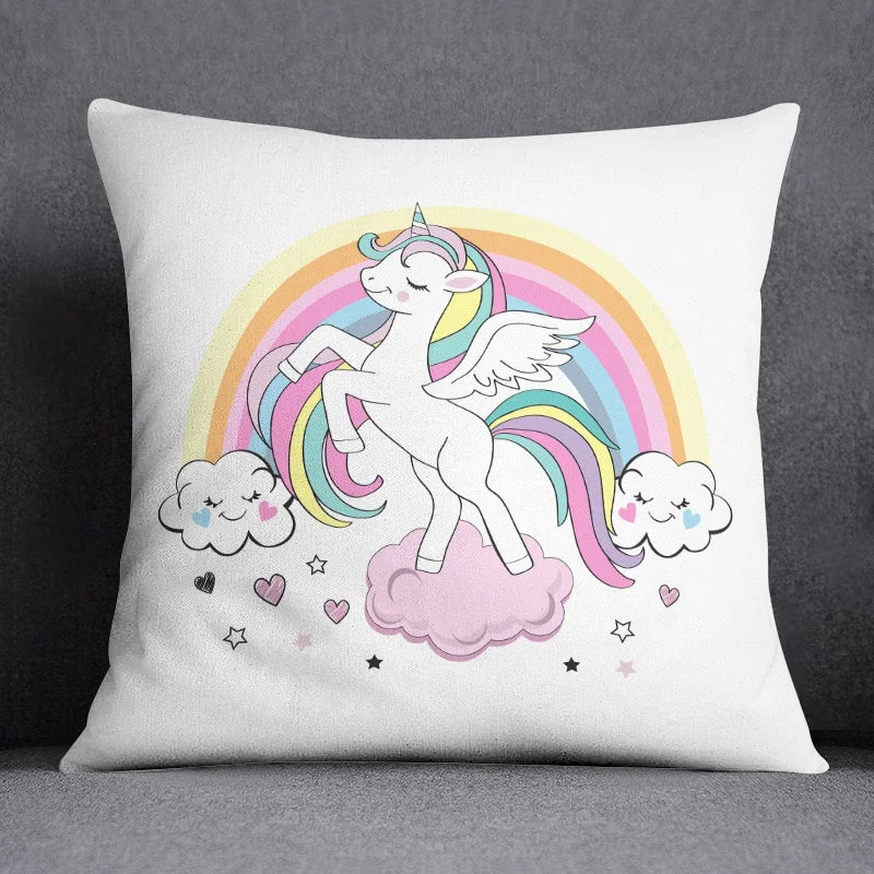 Pink Unicorn Cushion Cover