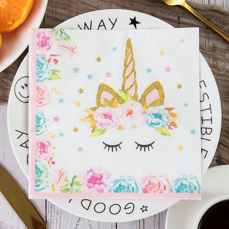 20pcs Unicorn Party Paper Napkins