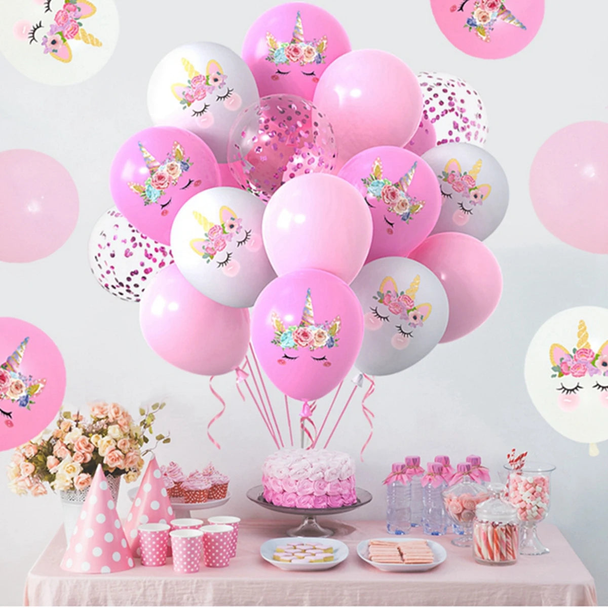 Unicorn Theme Latex Balloons
