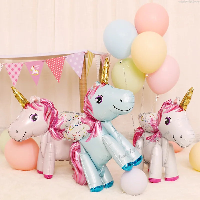 Unicorn Rainbow Number Balloons