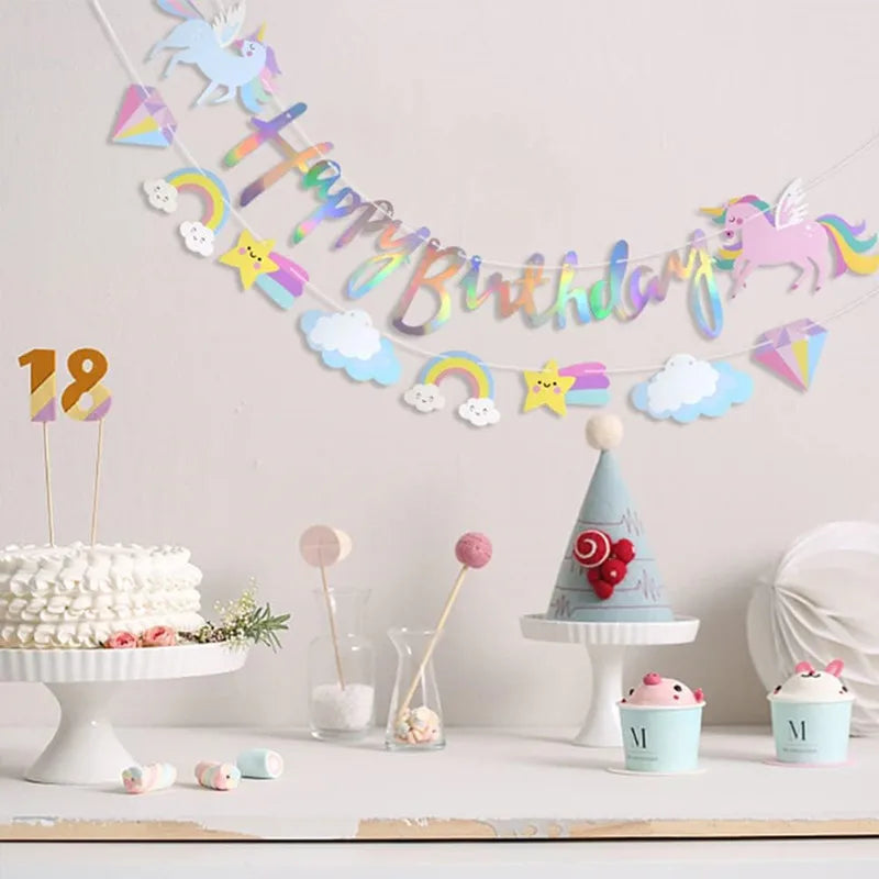 Unicorn Happy Birthday Garland