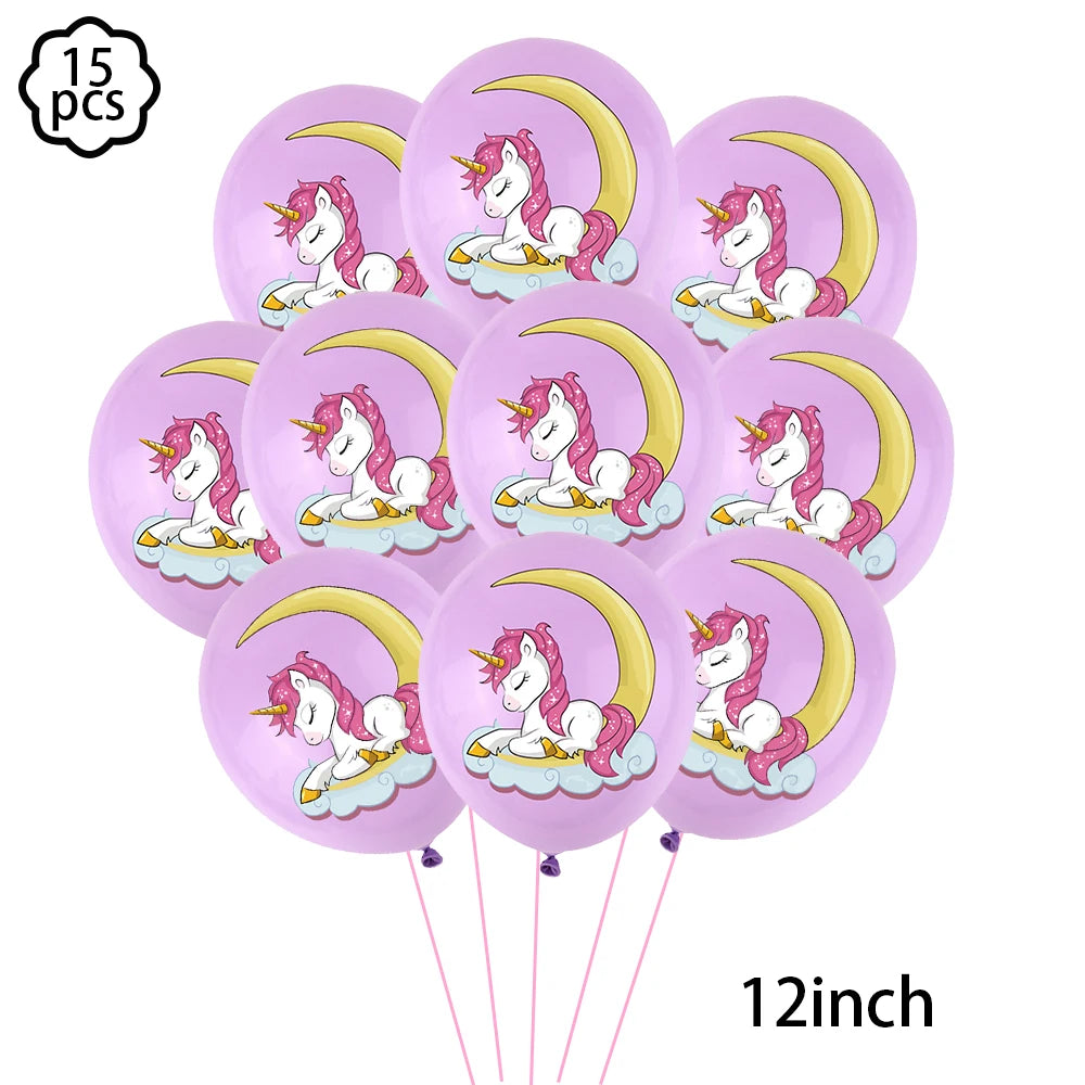 Unicorn Party Banner & Balloon Set