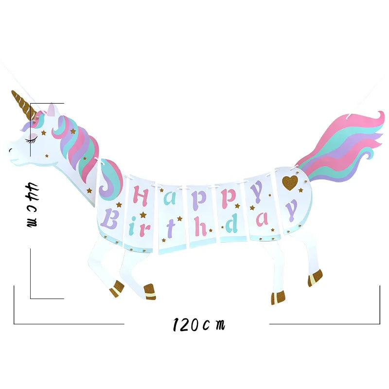 Rainbow Unicorn Party Tableware Set