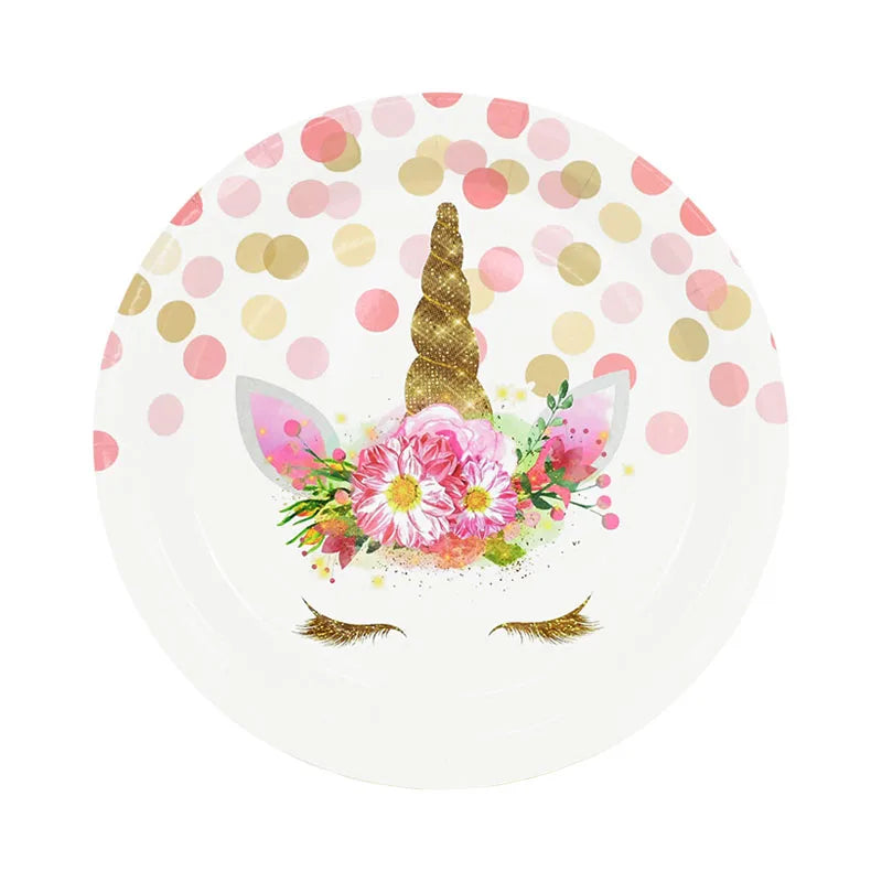 Unicorn Birthday Party Tableware Set