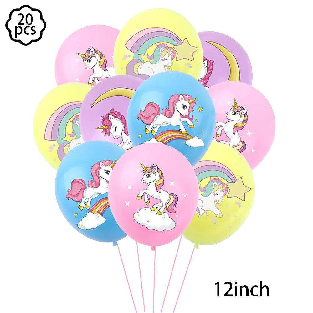 Unicorn Party Banner & Balloon Set