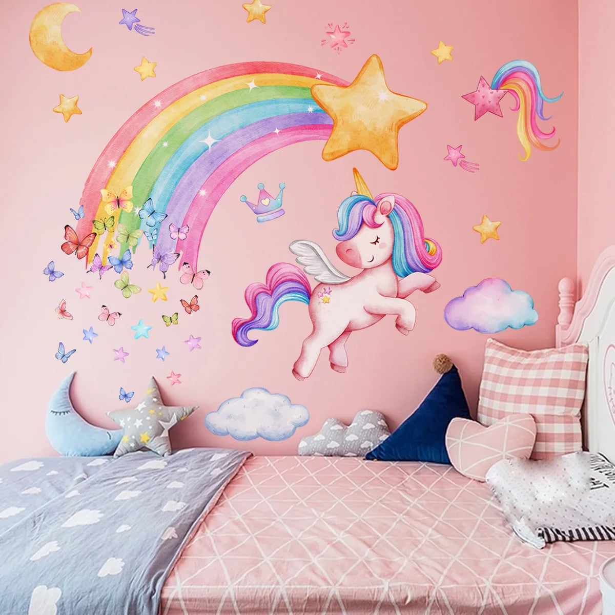 Rainbow Unicorn Wall Stickers