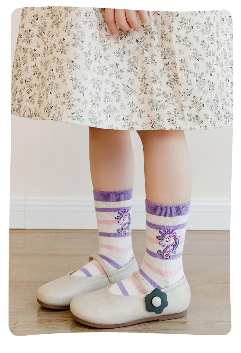 Girls' Unicorn Cotton Socks