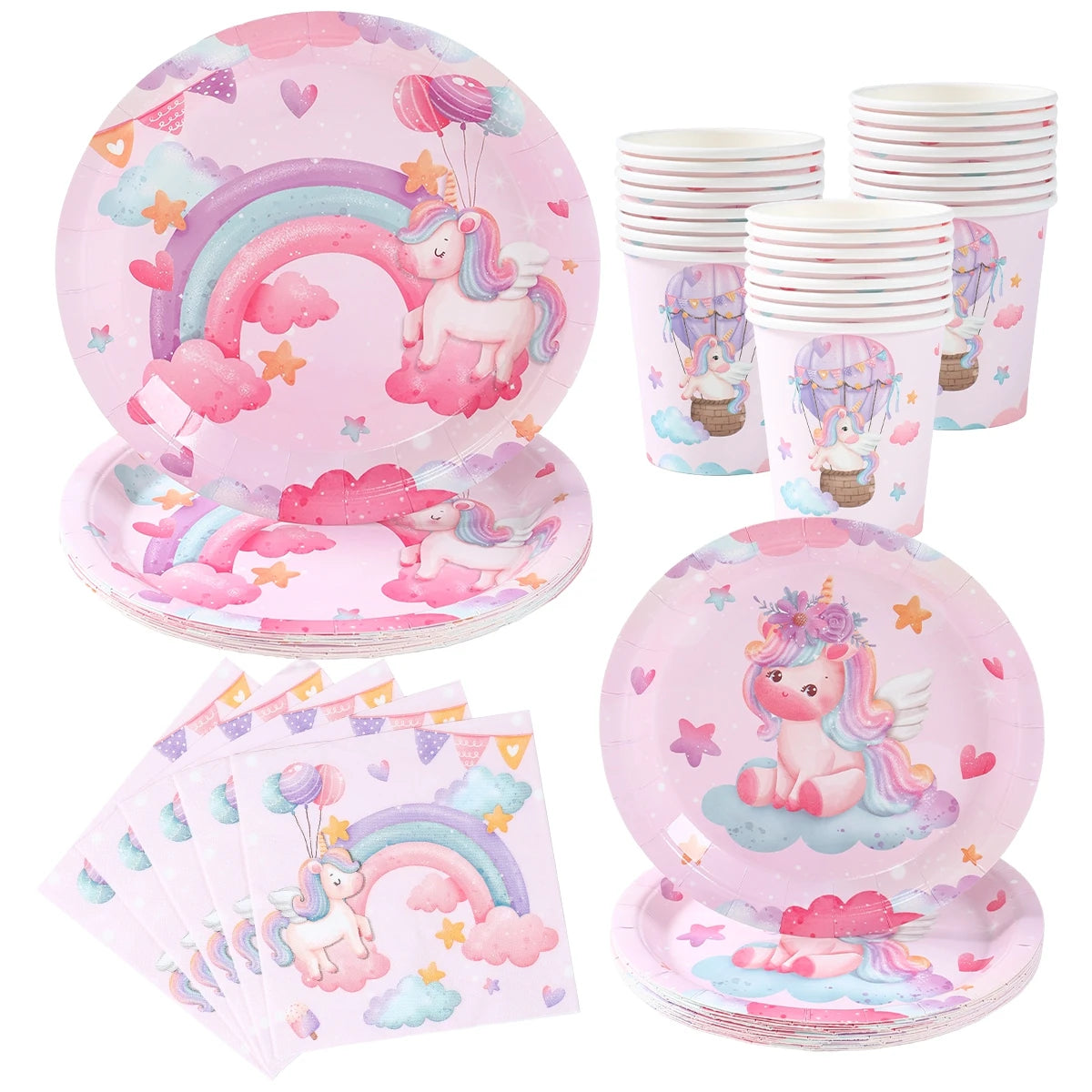 Unicorn Party Disposable Tableware Set