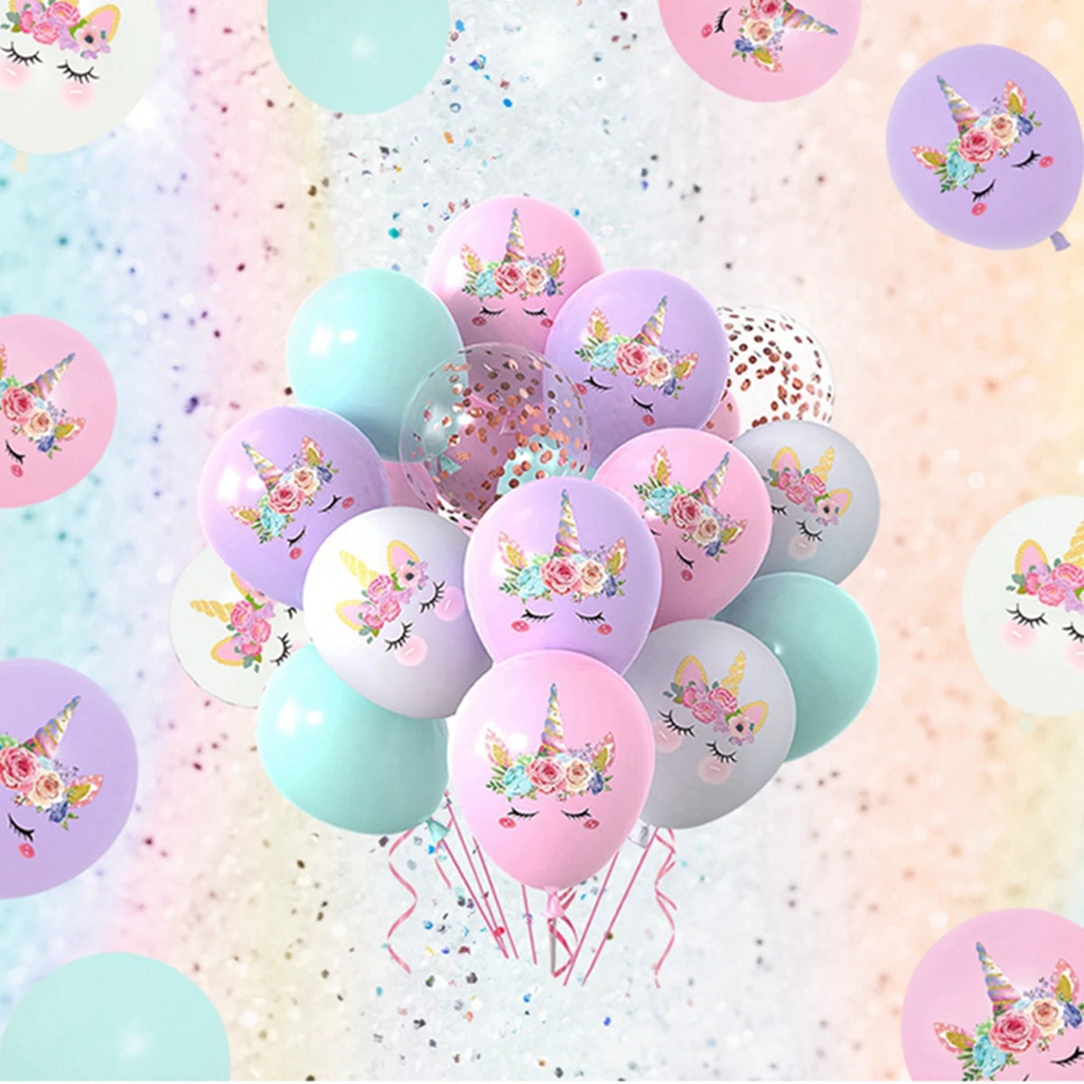 Unicorn Theme Latex Balloons