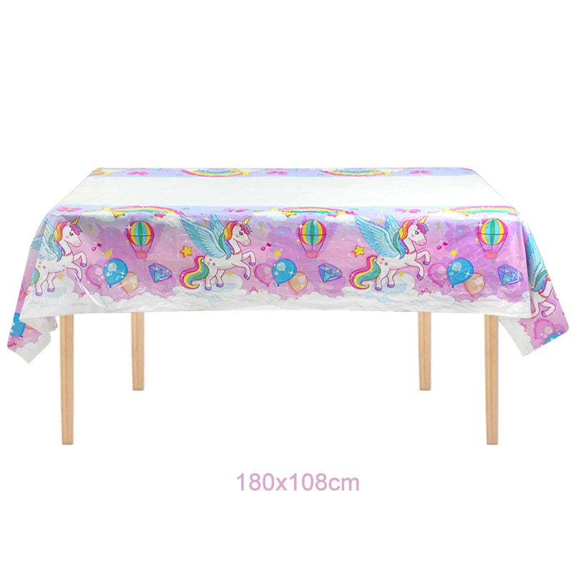 Rainbow Unicorn Party Tableware Set