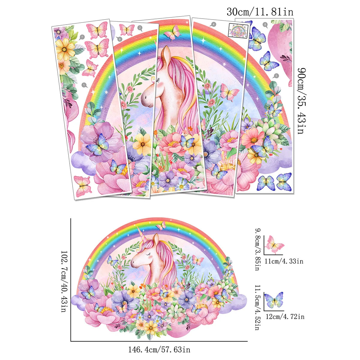 Large Unicorn Vinyl Wall Sticker
