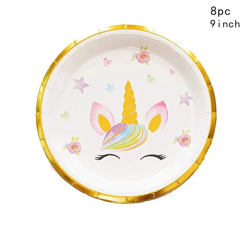 Unicorn Party Disposable Tableware