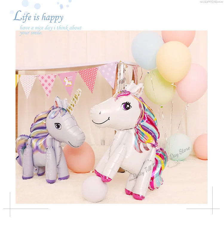 Unicorn Rainbow Number Balloons