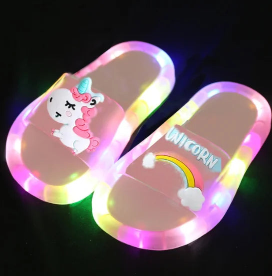 Cartoon Lighted Kids Slippers