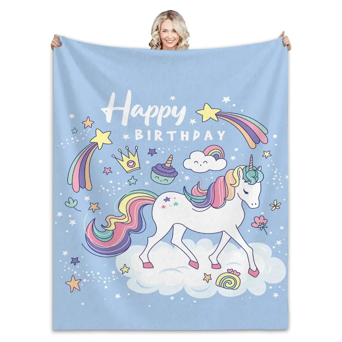 Soft Unicorn Flannel Blanket