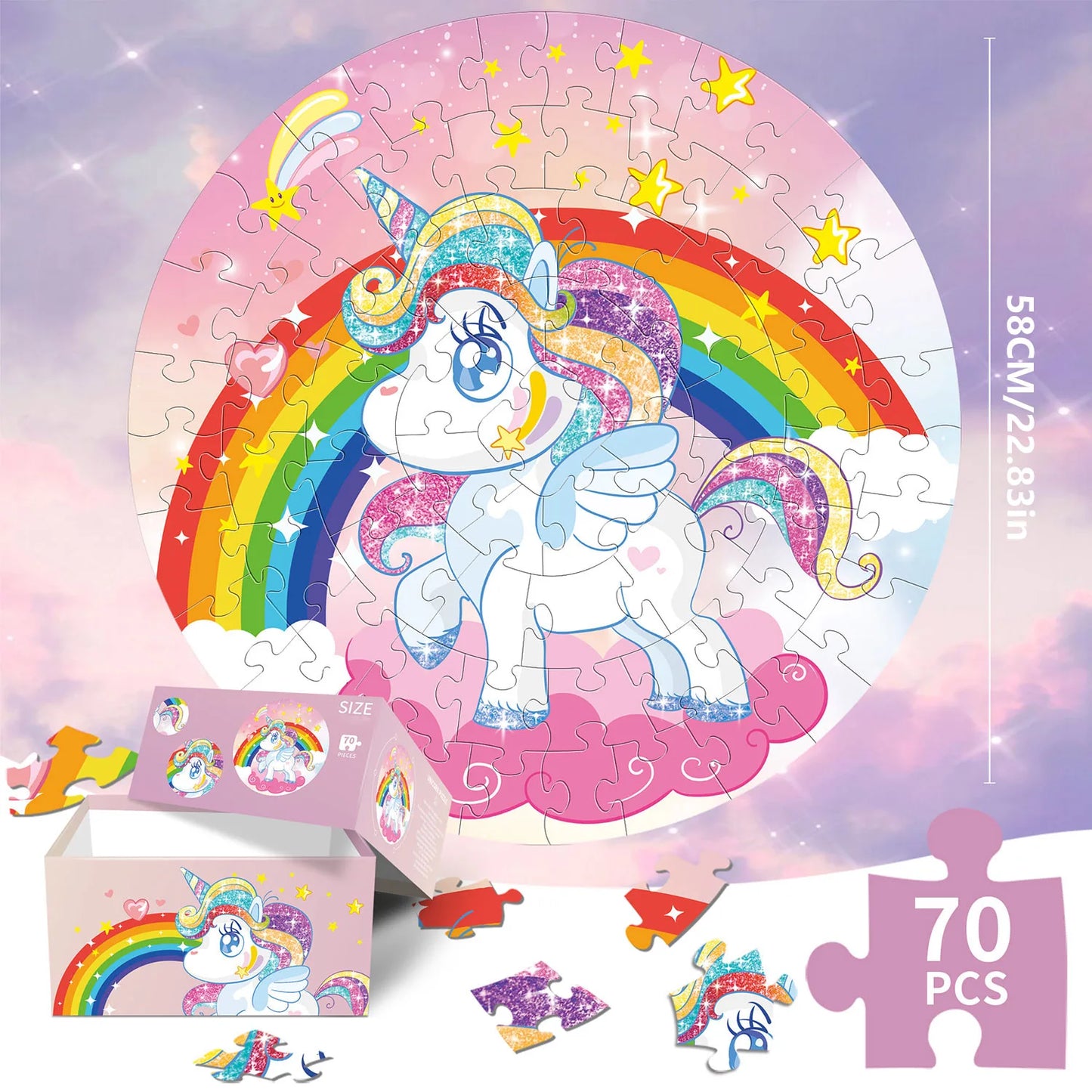 70-Piece Unicorn Jigsaw Puzzle