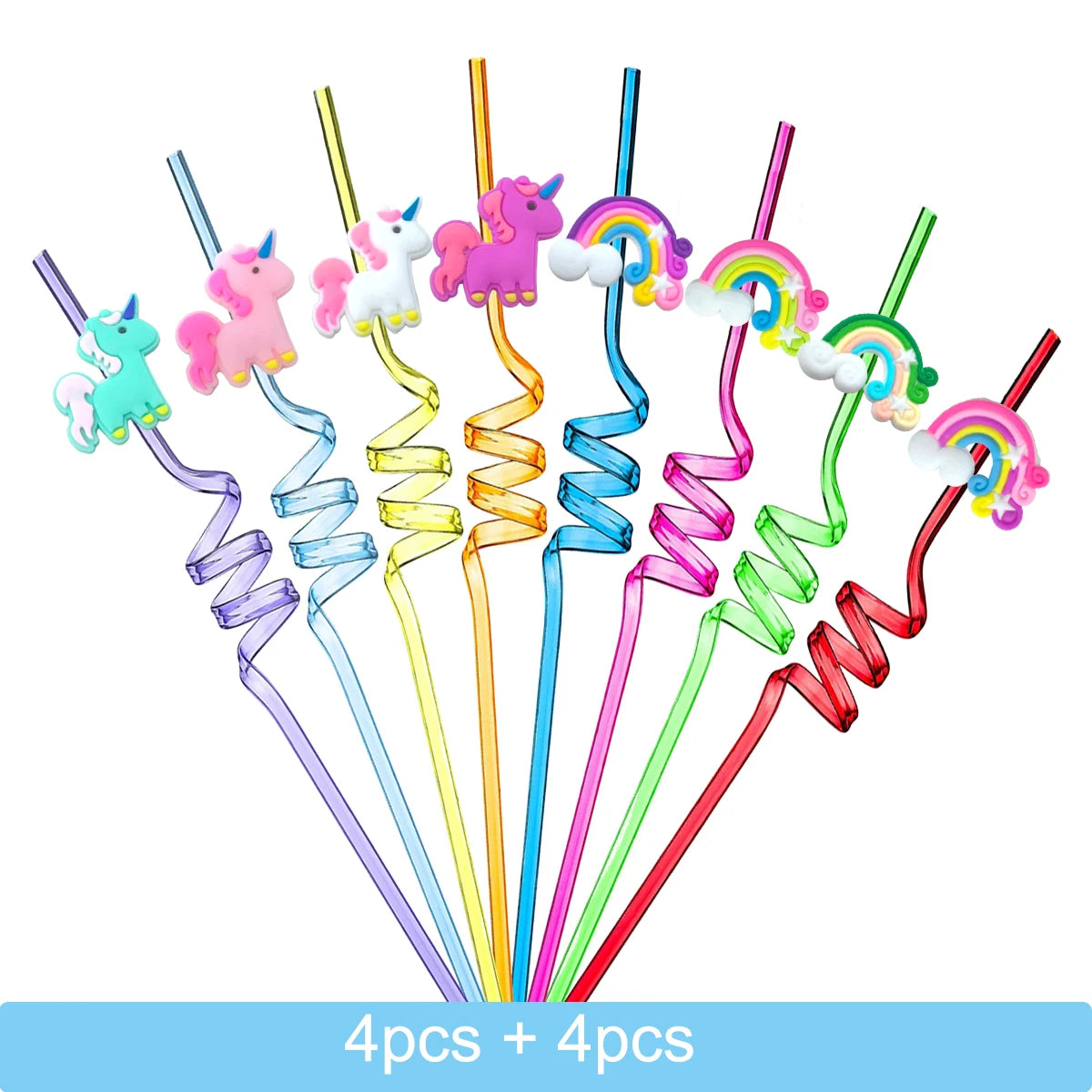 Reusable Unicorn & Mermaid Straws
