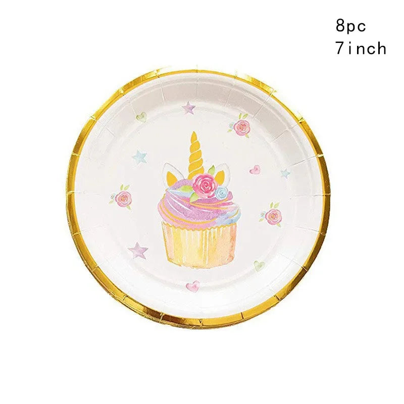 Unicorn Party Disposable Tableware