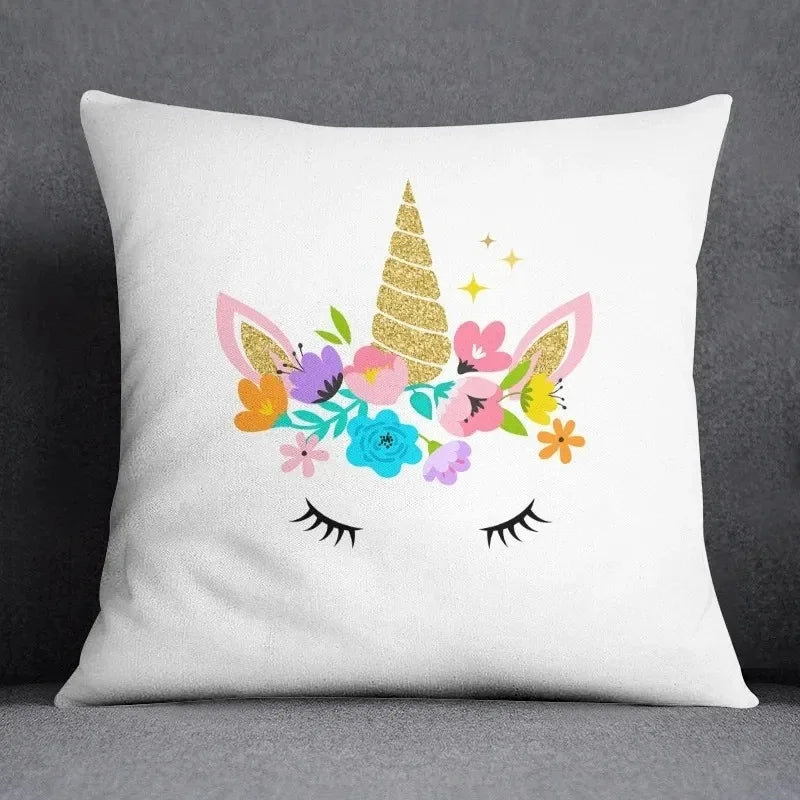 Rainbow Unicorn Pillowcase Cover