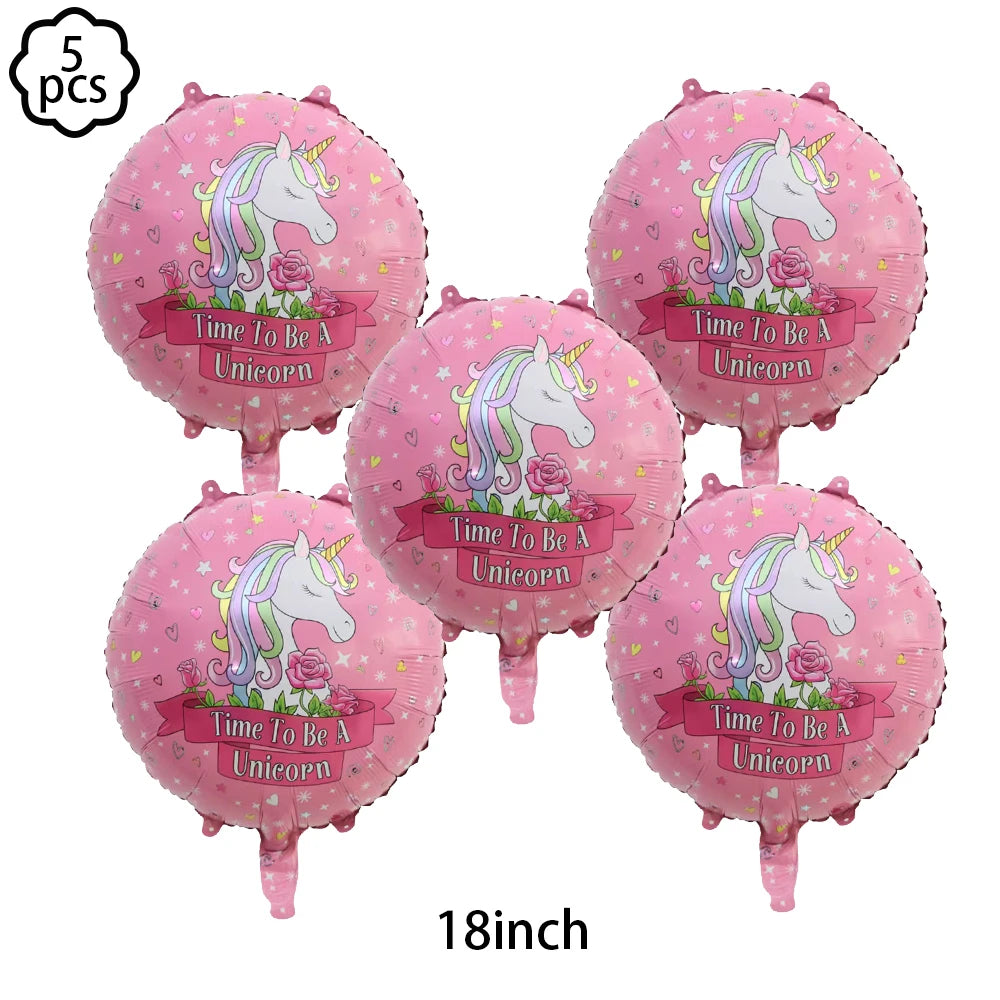Unicorn Party Banner & Balloon Set