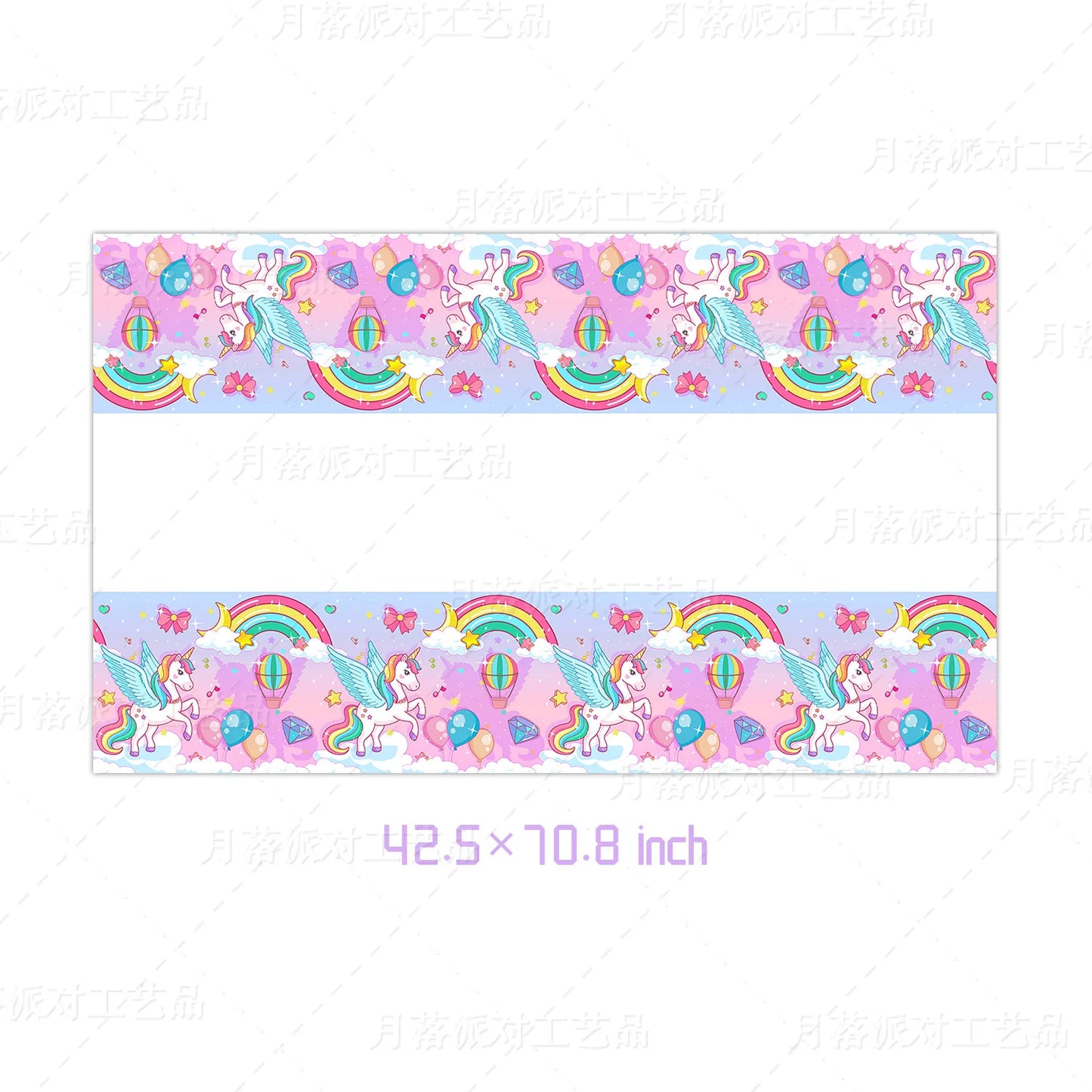 Rainbow Unicorn Party Tableware Set