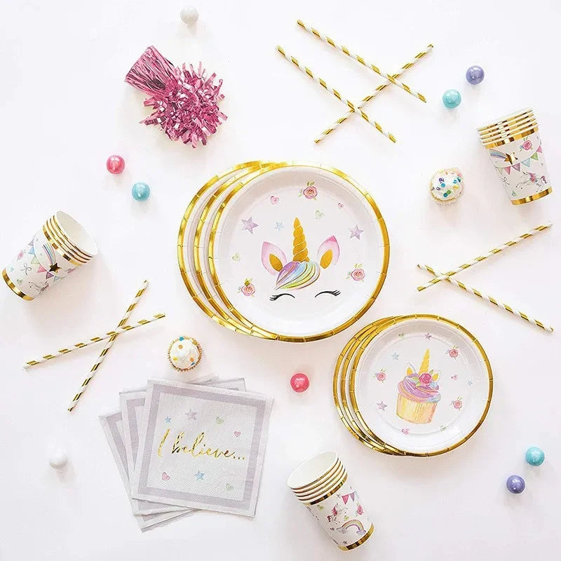 Unicorn Party Disposable Tableware