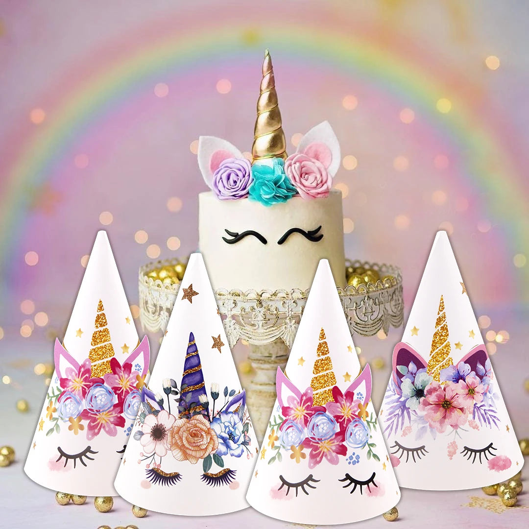 6pcs Unicorn Party Hats