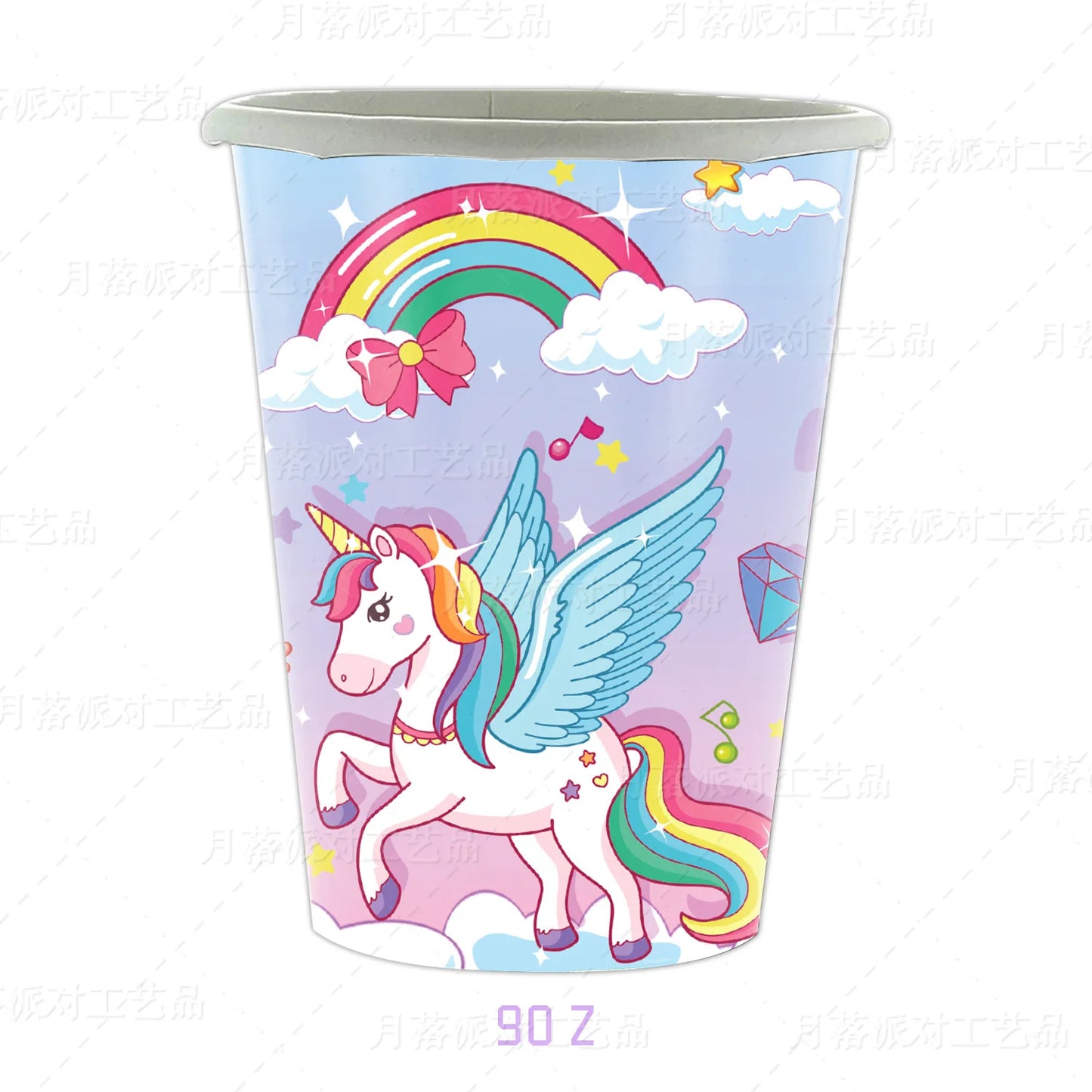 Rainbow Unicorn Party Tableware Set