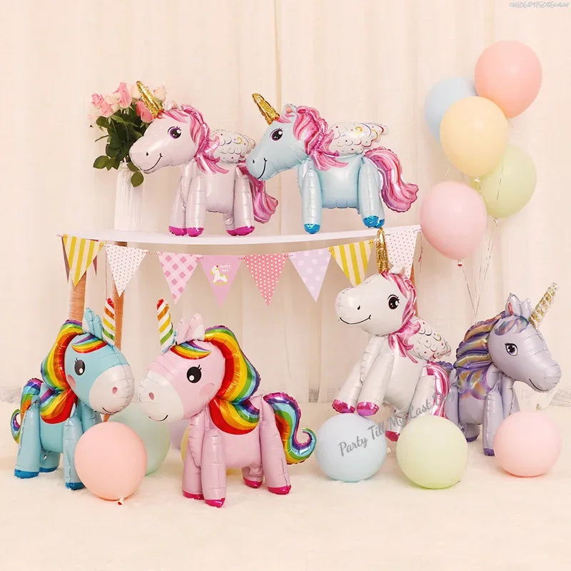 Unicorn Rainbow Number Balloons