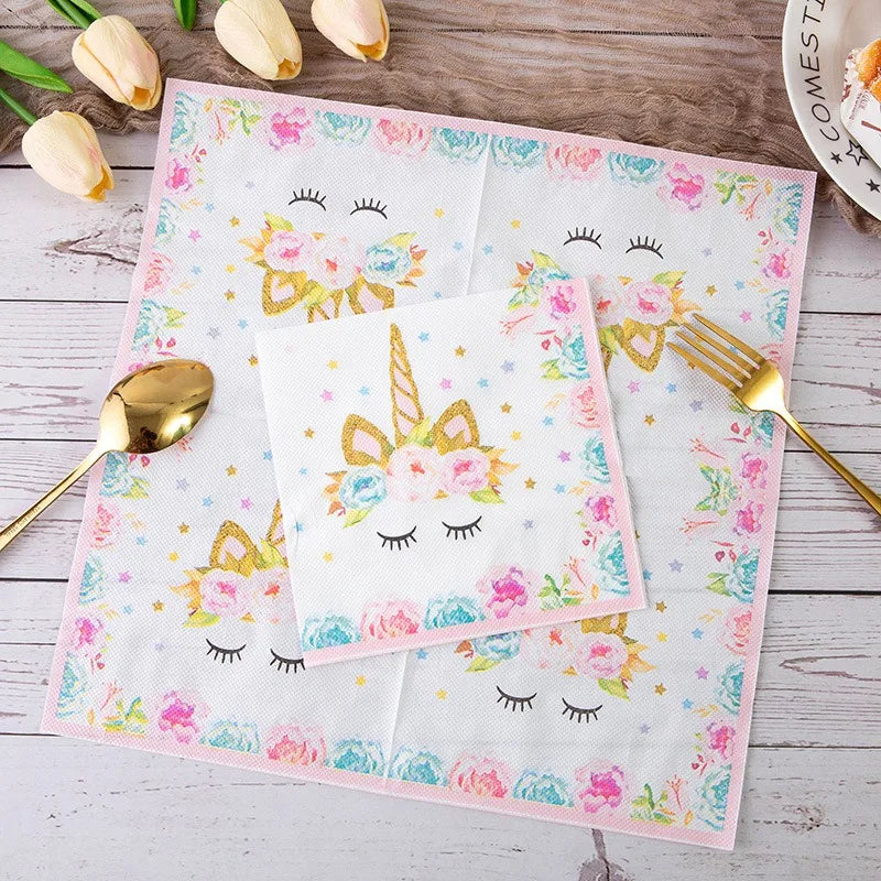 20pcs Unicorn Party Paper Napkins