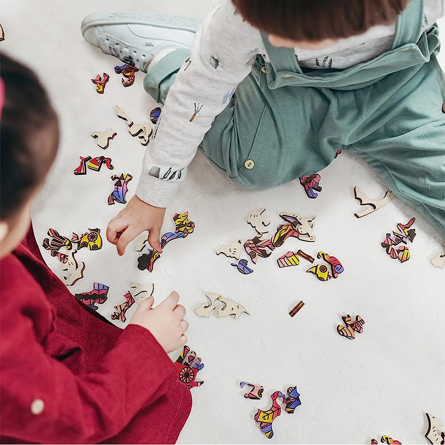 Round Wooden Unicorn Puzzle