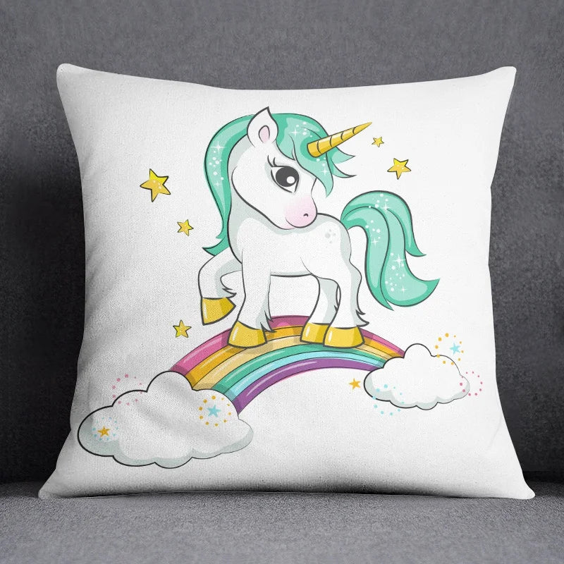 Pink Unicorn Cushion Cover