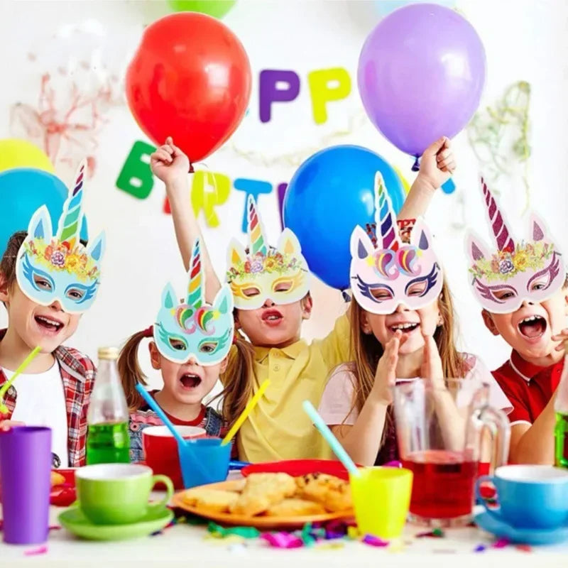 🦄 6pcs/12pcs Unicorn Party Masks