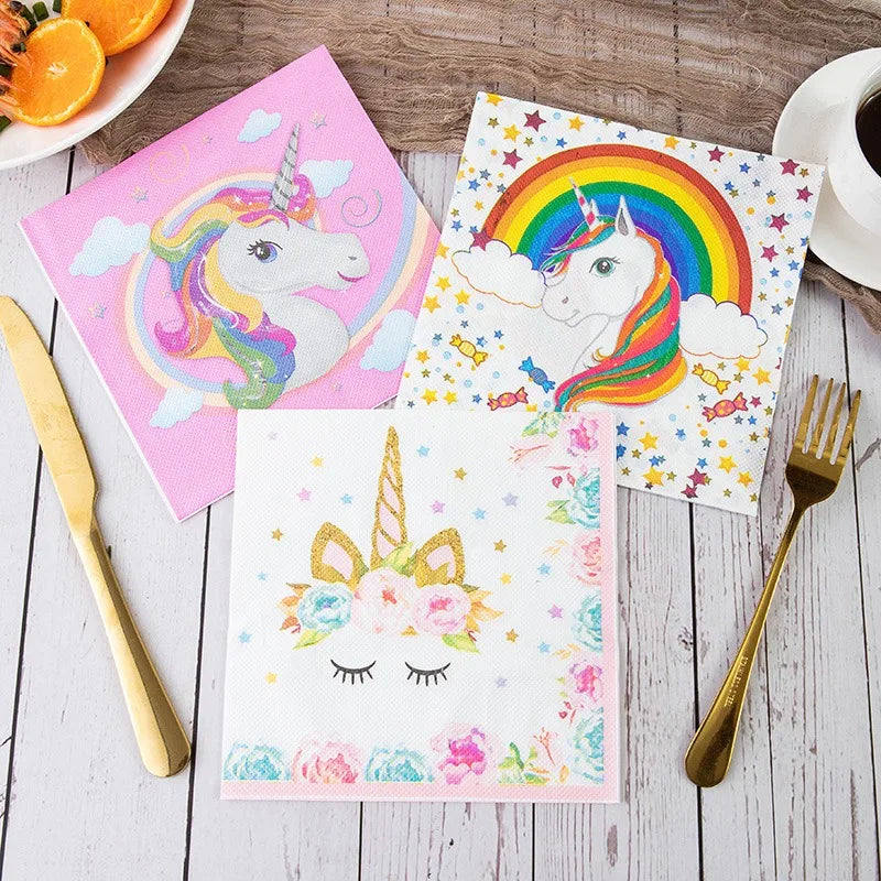 20pcs Unicorn Party Paper Napkins